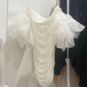 Elegant White Off-Shoulder Dress